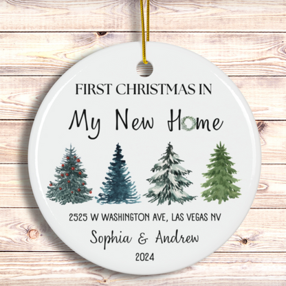 New Home Ornament Personalized, Our New Home Ornament 2024, New House Christmas Ornament, Housewarming Gift First Home, Home Ornamentation