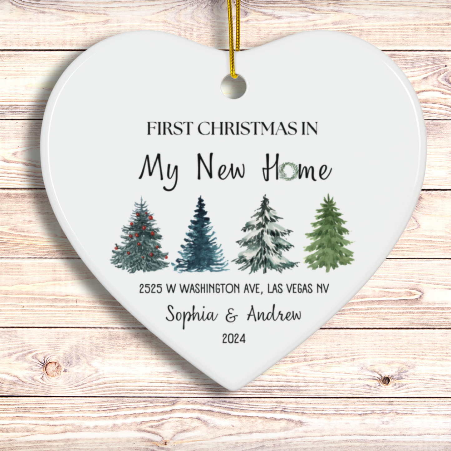 New Home Ornament Personalized, Our New Home Ornament 2024, New House Christmas Ornament, Housewarming Gift First Home, Home Ornamentation