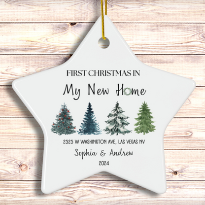 New Home Ornament Personalized, Our New Home Ornament 2024, New House Christmas Ornament, Housewarming Gift First Home, Home Ornamentation