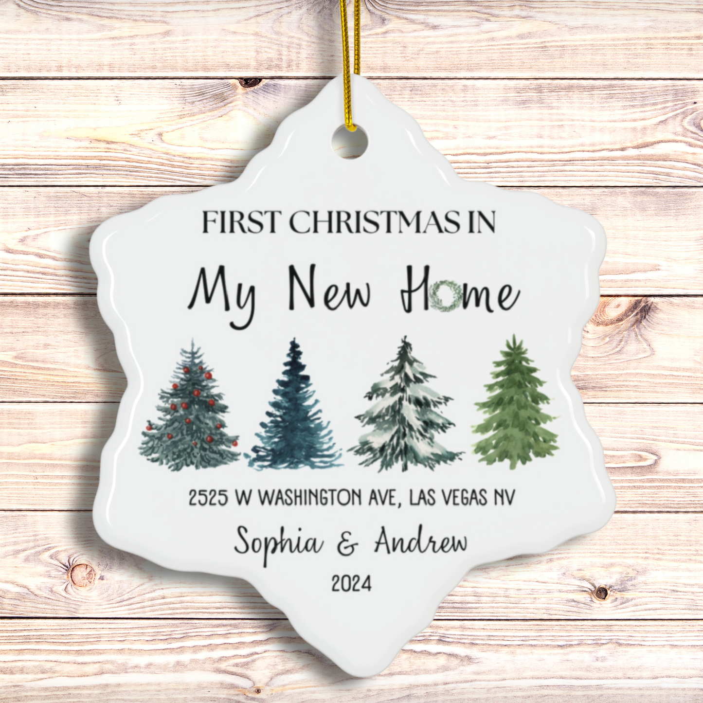 New Home Ornament Personalized, Our New Home Ornament 2024, New House Christmas Ornament, Housewarming Gift First Home, Home Ornamentation