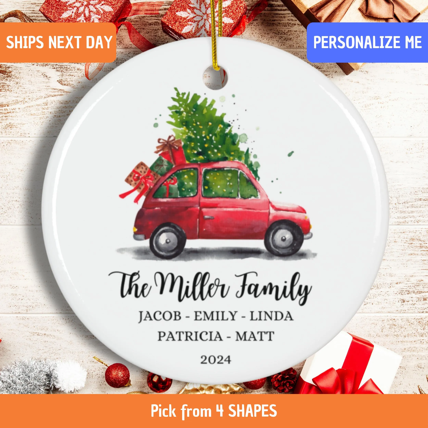 Personalized Family Christmas Ornament, Custom Family Keepsake, Family Christmas Gift, Family Ornament, Family Christmas Keepsake